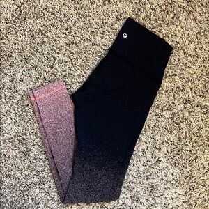 lululemon athletica Women's Ombre Leggings - Black and Pink
